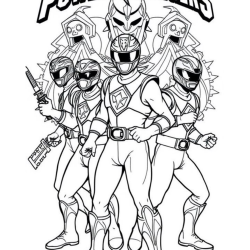 Desenho de Power Rangers para colorir e imprimir: número 3