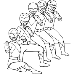 Desenho de Power Rangers para colorir e imprimir: número 10