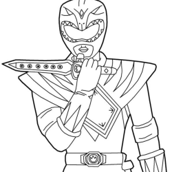 Desenho de Power Rangers para colorir e imprimir: número 12