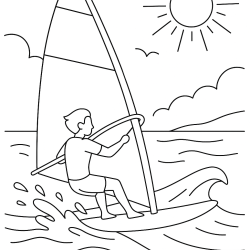 Desenho de Praia para colorir e imprimir: número 11