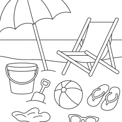 Desenho de Praia para colorir e imprimir: número 15