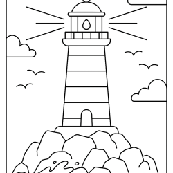 Desenho de Praia para colorir e imprimir: número 17