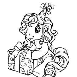 Desenho de Presente para colorir e imprimir: número 2