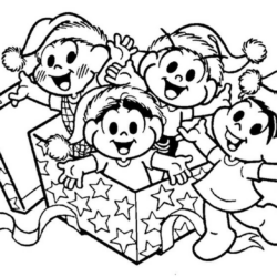 Desenho de Presente para colorir e imprimir: número 5