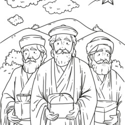 Desenho de Presepio para colorir e imprimir: número 4