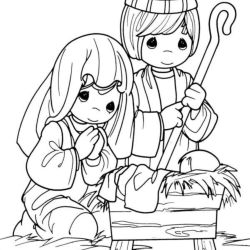 Desenho de Presepio para colorir e imprimir: número 11