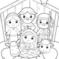 Desenho de Presepio para colorir e imprimir: número 14