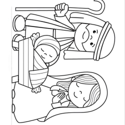 Desenho de Presepio para colorir e imprimir: número 19