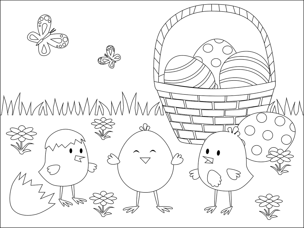 Desenho de Primavera para colorir e imprimir: número 1