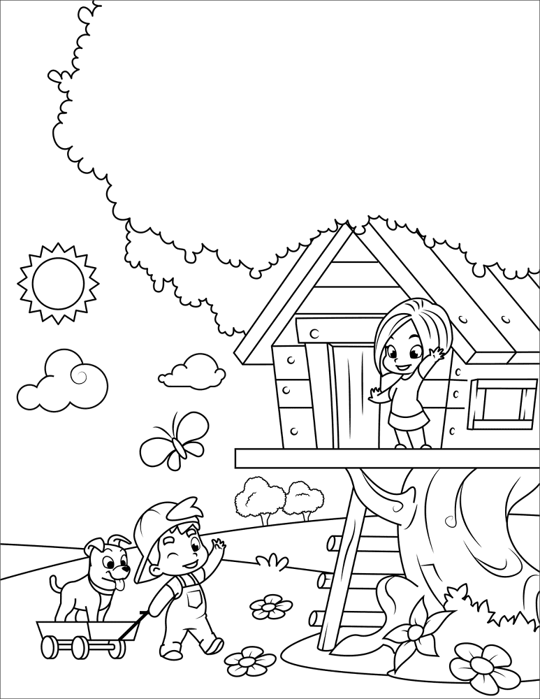 Desenho de Primavera para colorir e imprimir: número 22