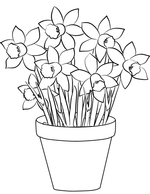 Desenho de Primavera para colorir e imprimir: número 36