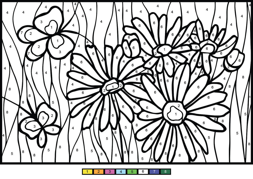Desenho de Primavera para colorir e imprimir: número 39