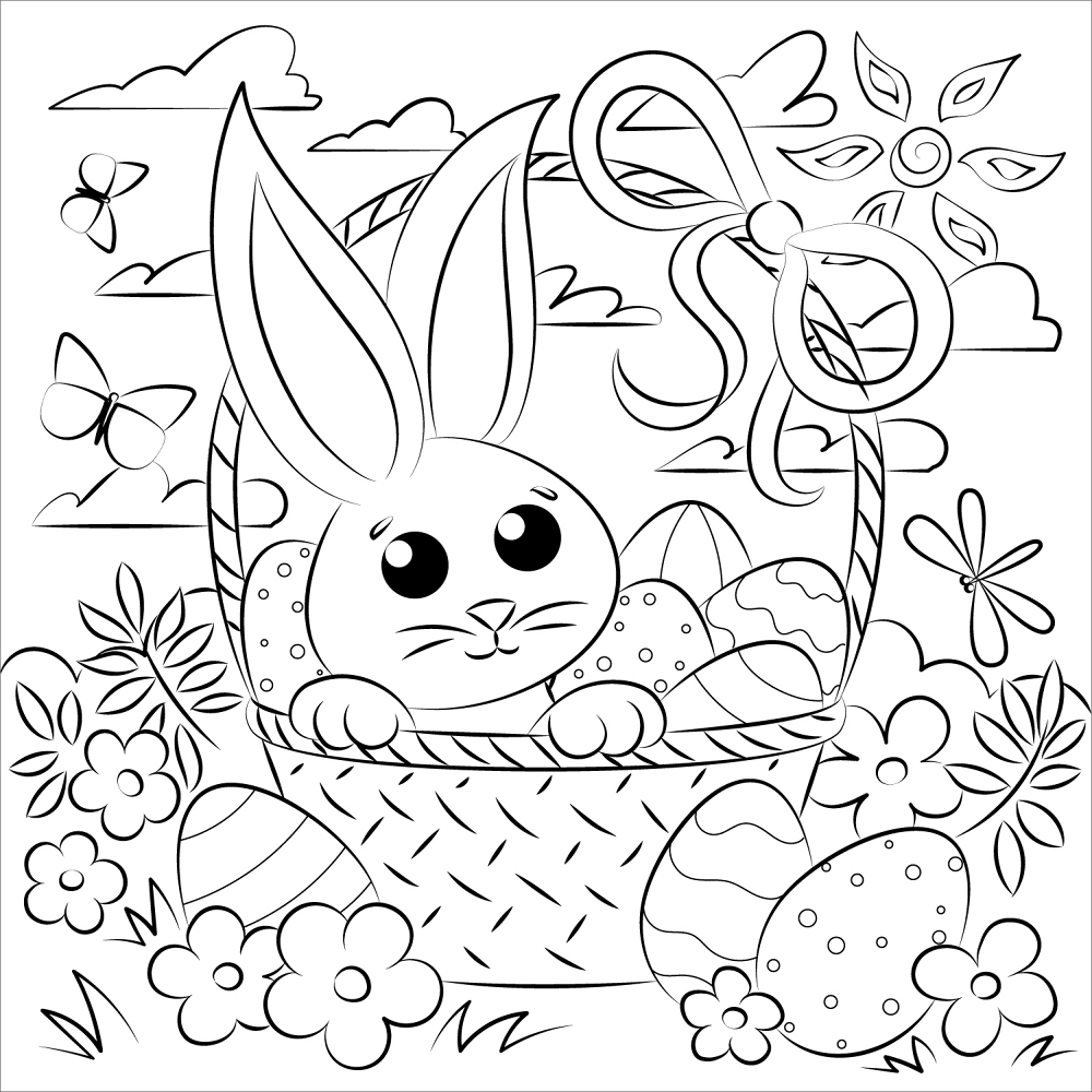 Desenho de Primavera para colorir e imprimir: número 41