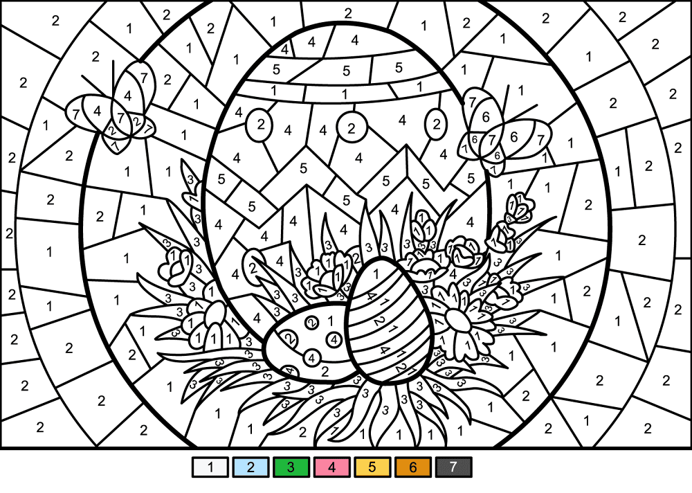 Desenho de Primavera para colorir e imprimir: número 44