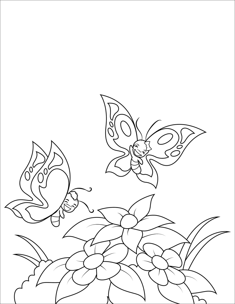 Desenho de Primavera para colorir