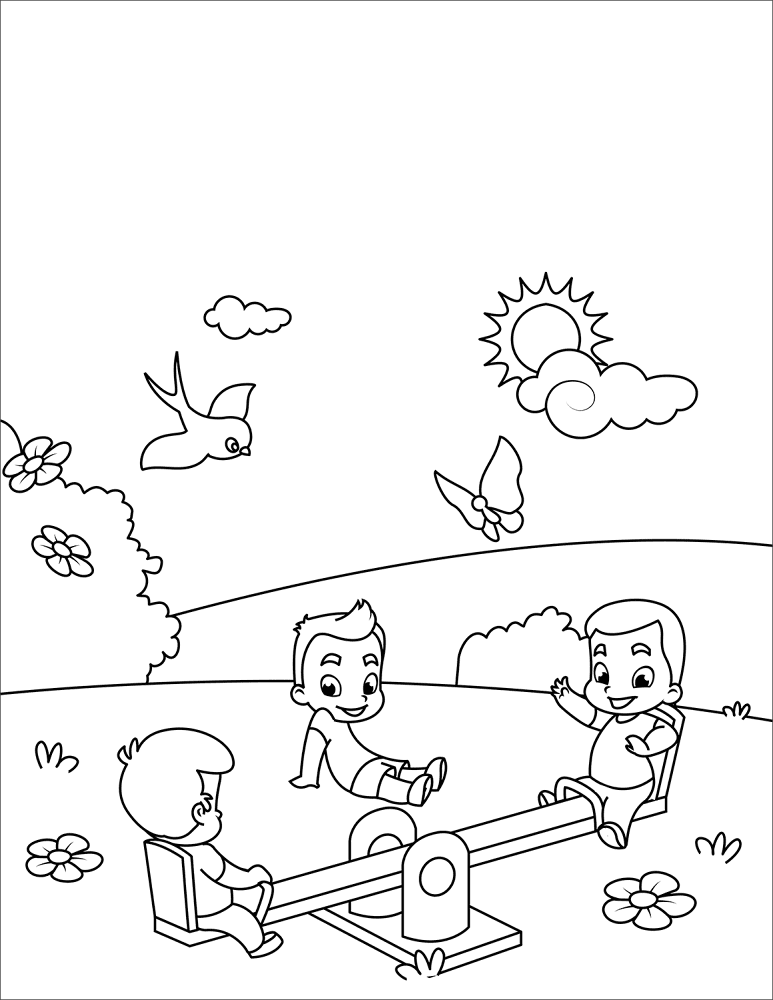 Desenho de Primavera para colorir