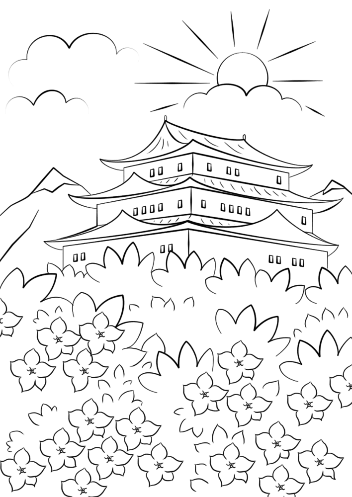 Desenho de Primavera para colorir