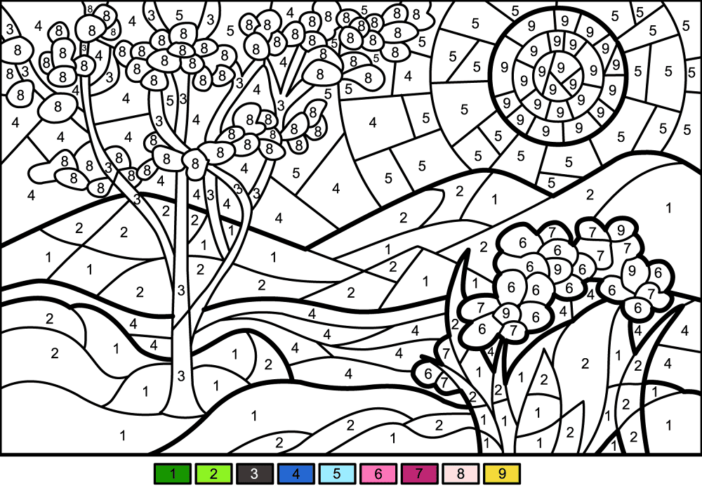 Desenho de Primavera para colorir