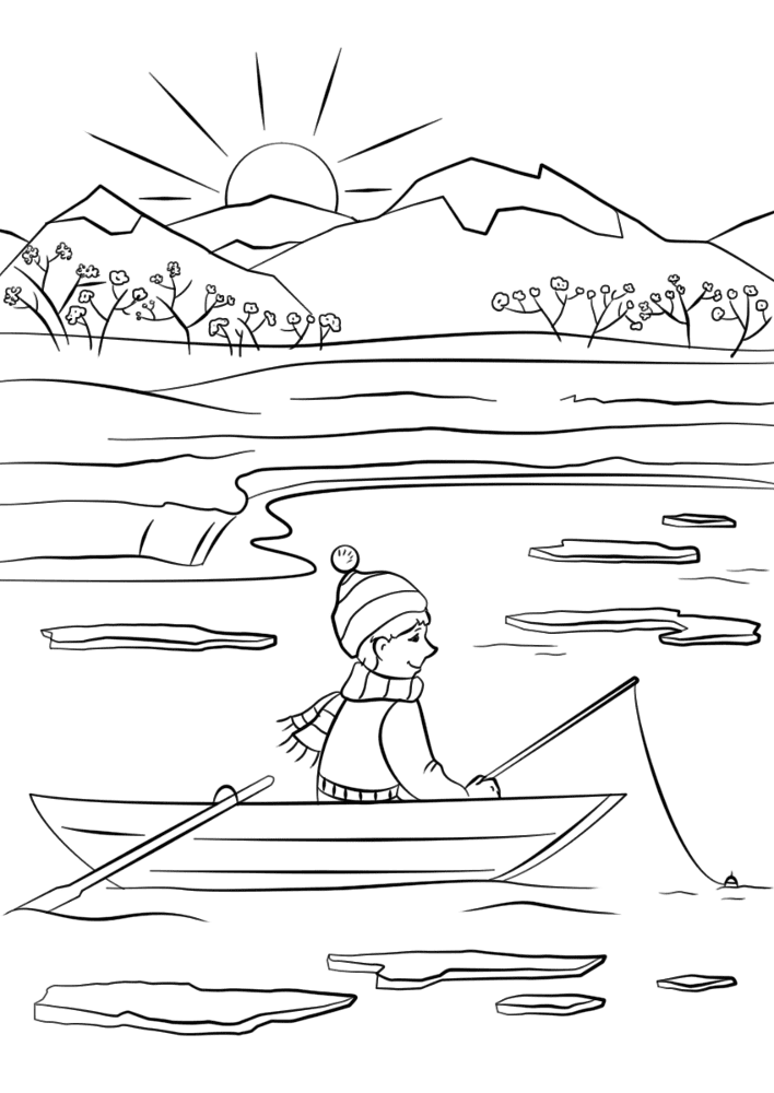 Desenho de Primavera para colorir