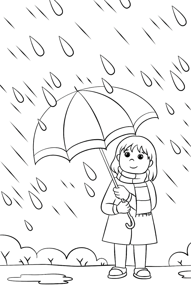Desenho de Primavera para colorir