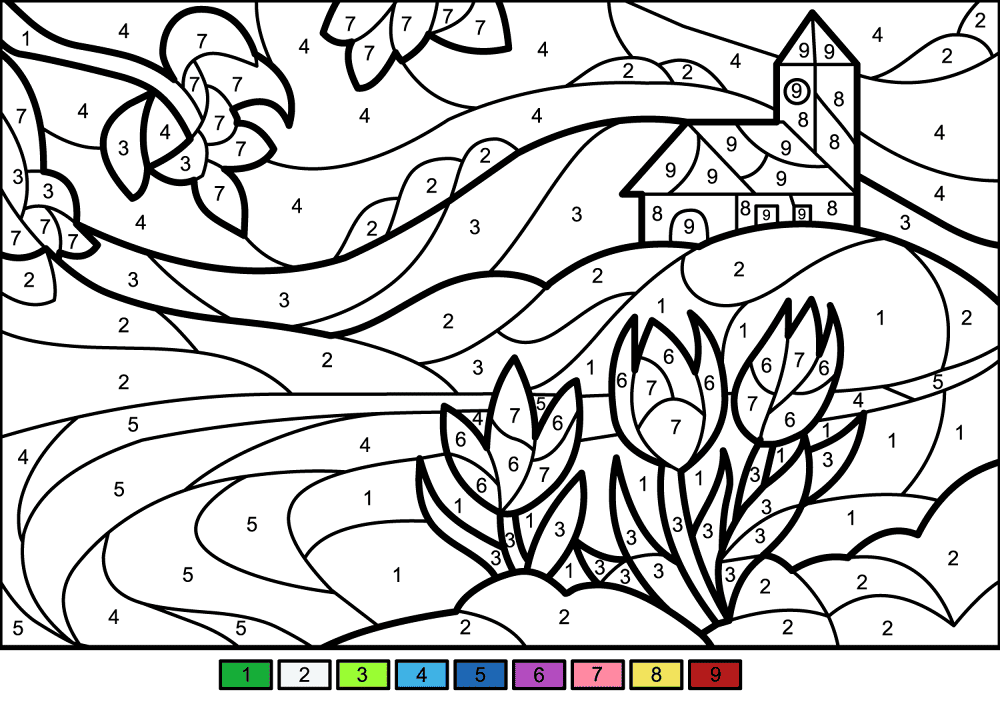 Desenho de Primavera para colorir
