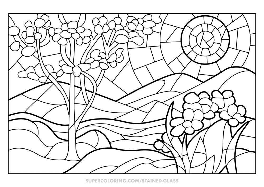 Desenho de Primavera para colorir