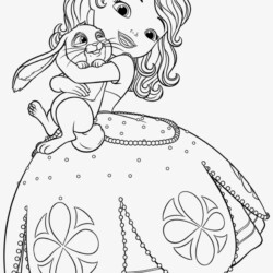 Desenho de Princesa Sofia para colorir e imprimir: número 11