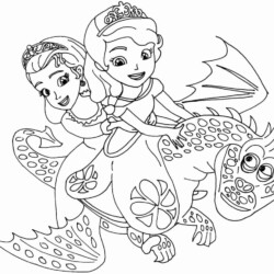 Desenho de Princesa Sofia para colorir e imprimir: número 12