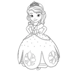 Desenho de Princesa Sofia para colorir e imprimir: número 15