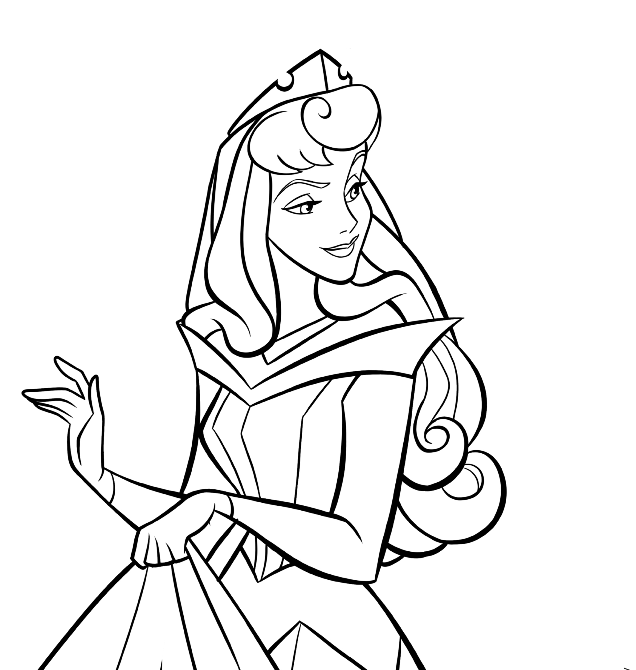 Desenho de Princesas para colorir e imprimir: número 12