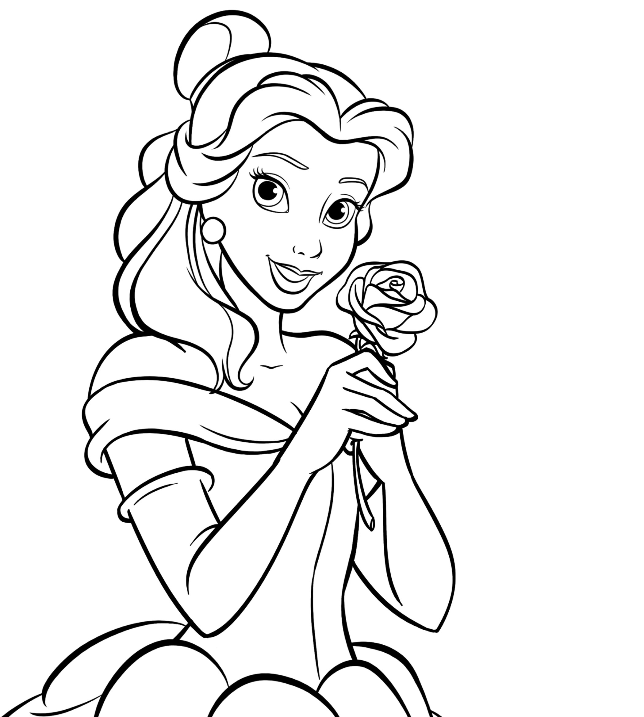 Desenho de Princesas para colorir e imprimir: número 13