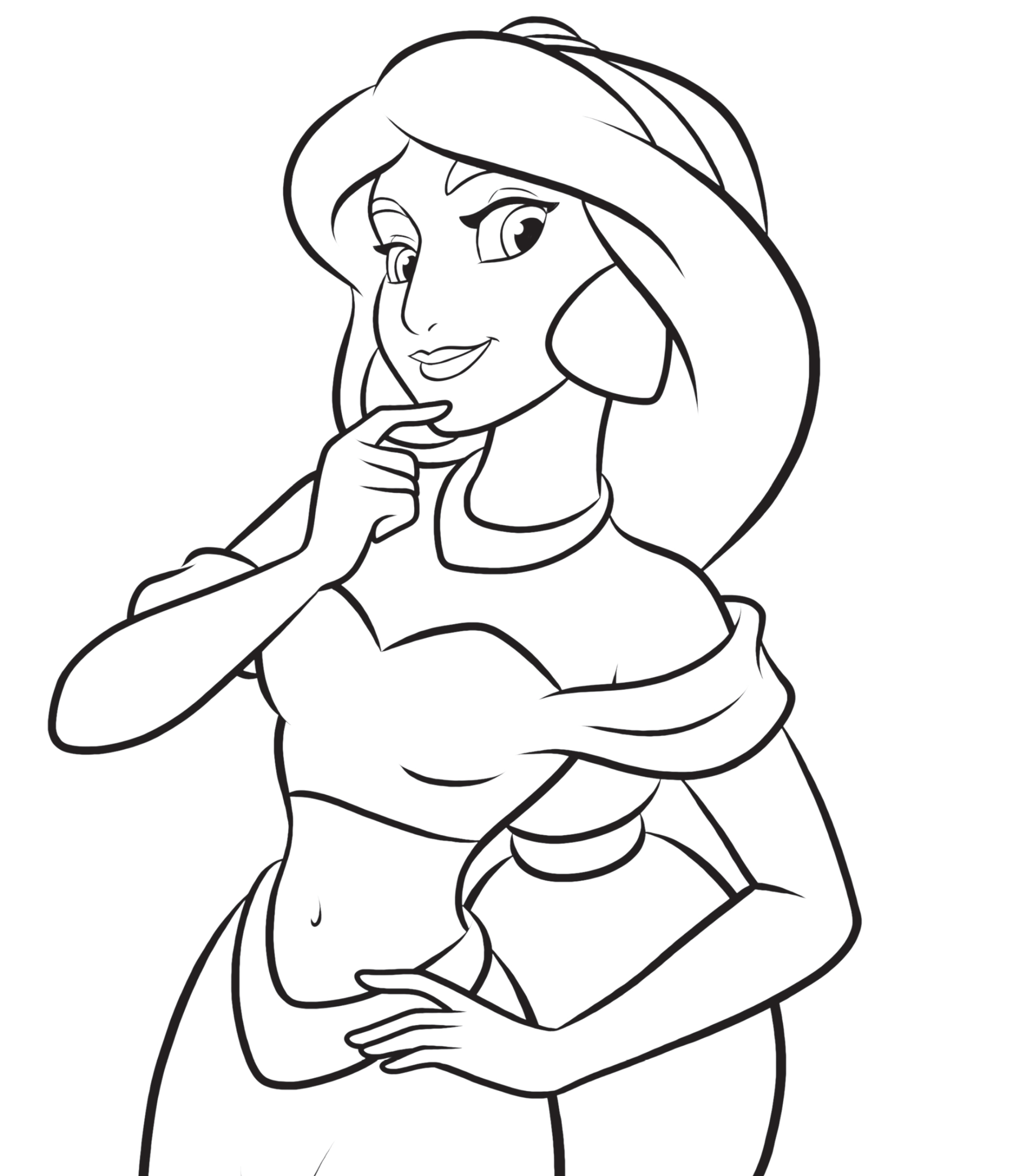 Desenho de Princesas para colorir e imprimir: número 15