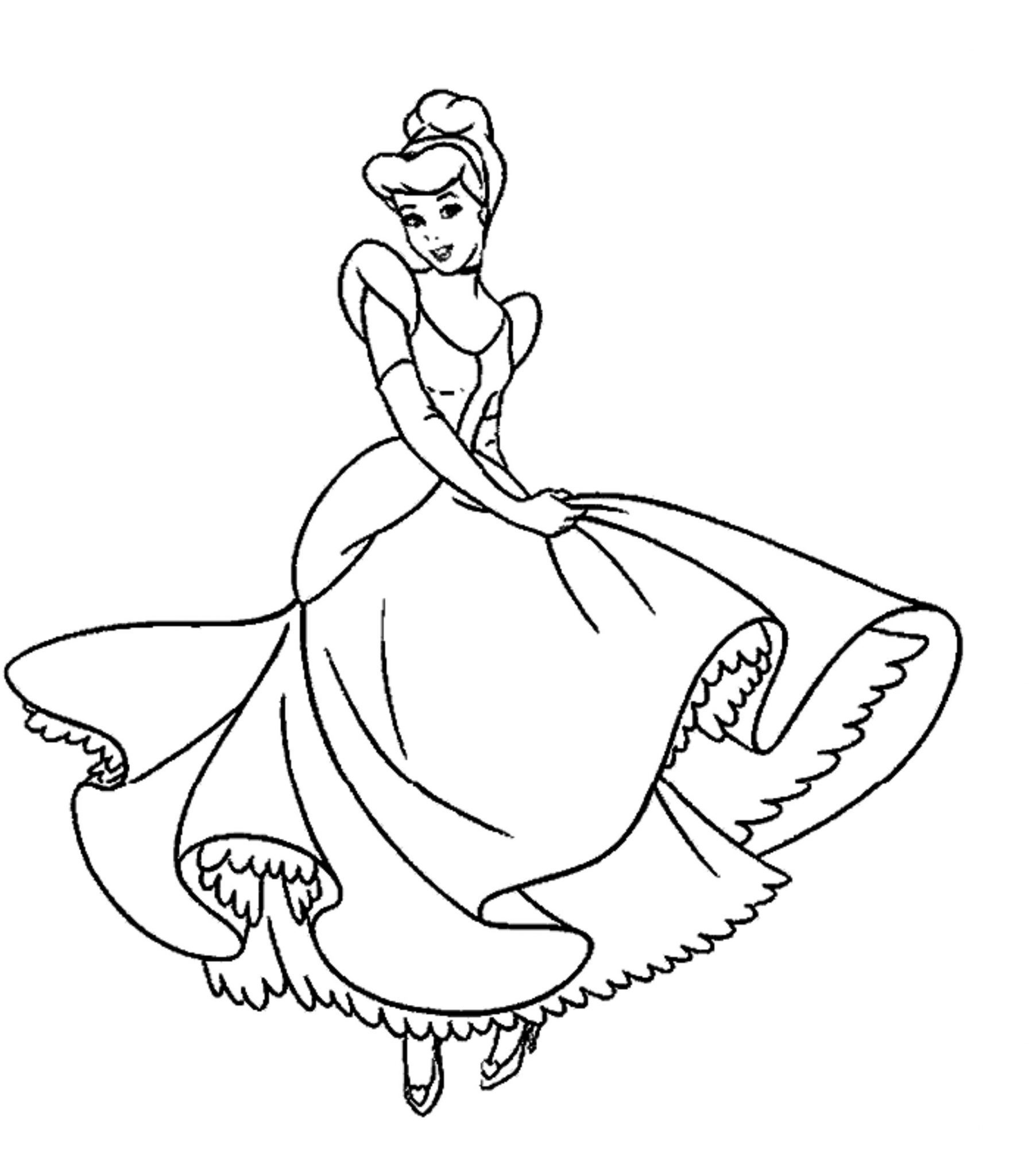 Desenho de Princesas para colorir e imprimir: número 20