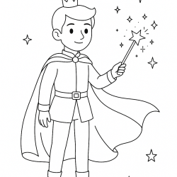 Desenho de Principe para colorir e imprimir: número 9