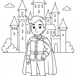 Desenho de Principe para colorir e imprimir: número 13