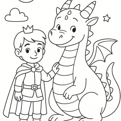 Desenho de Principe para colorir e imprimir: número 17