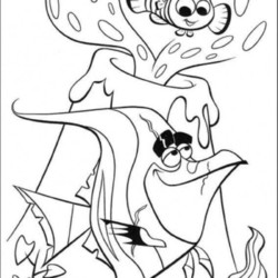 Desenho de Procurando Nemo para colorir e imprimir: número 3