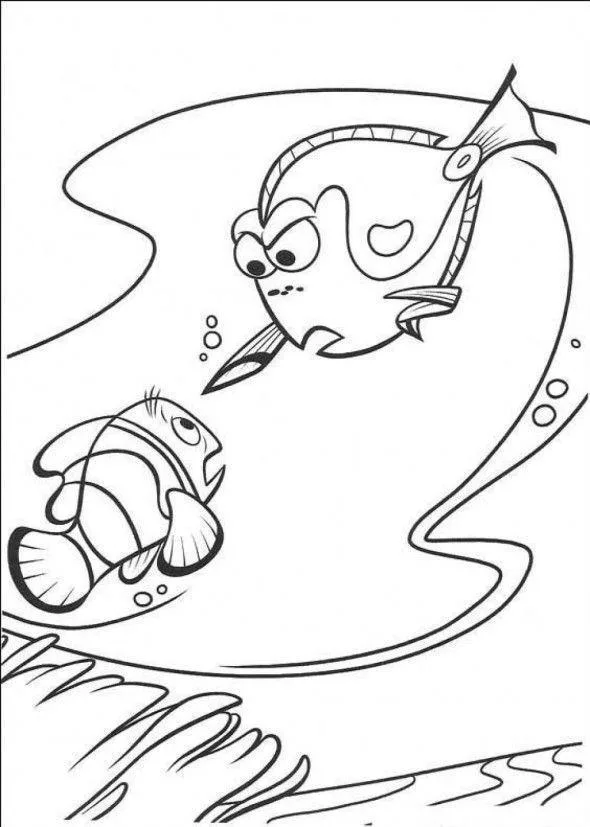 Desenho de Procurando Nemo para colorir e imprimir: número 4
