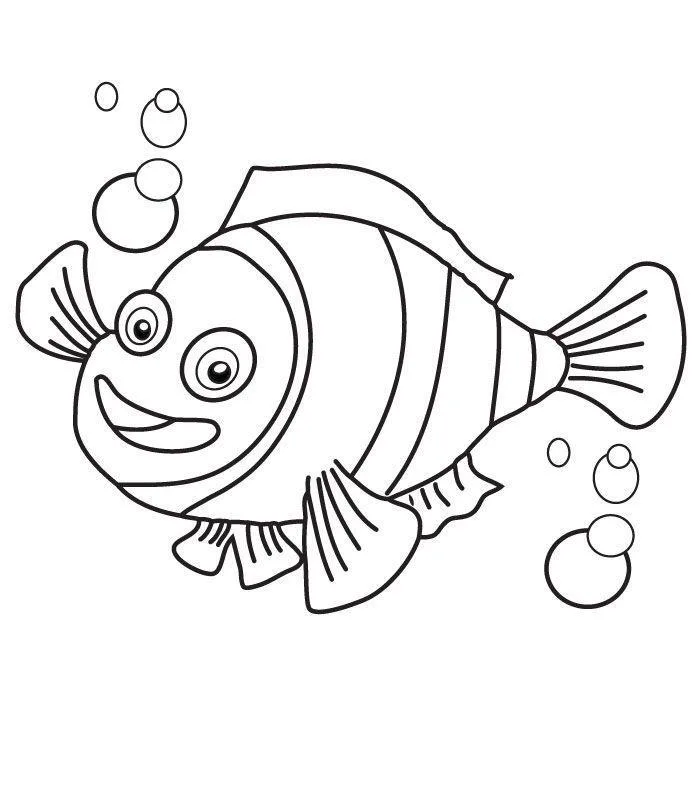 Desenho de Procurando Nemo para colorir e imprimir: número 6