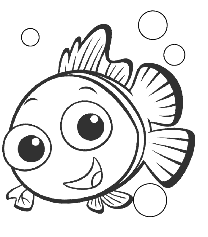 Desenho de Procurando Nemo para colorir e imprimir: número 7