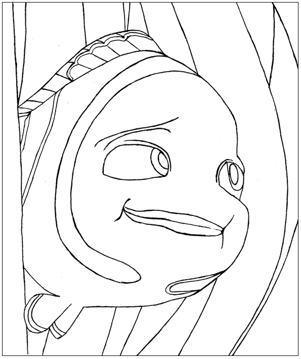 Desenho de Procurando Nemo para colorir e imprimir: número 15