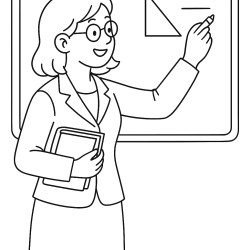 Desenho de Professores para colorir e imprimir: número 3