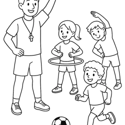 Desenho de Professores para colorir e imprimir: número 8