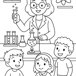 Desenho de Professores para colorir e imprimir: número 9