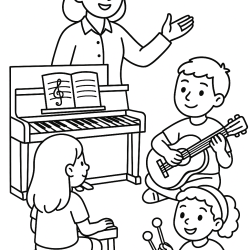 Desenho de Professores para colorir e imprimir: número 11