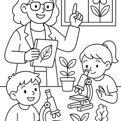 Desenho de Professores para colorir e imprimir: número 13