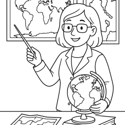Desenho de Professores para colorir e imprimir: número 14
