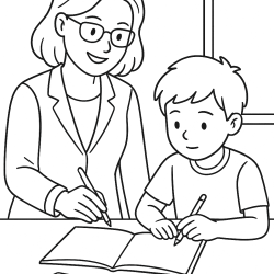 Desenho de Professores para colorir e imprimir: número 21