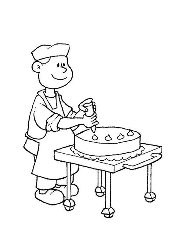 Desenho de Profissoes para colorir e imprimir: número 3