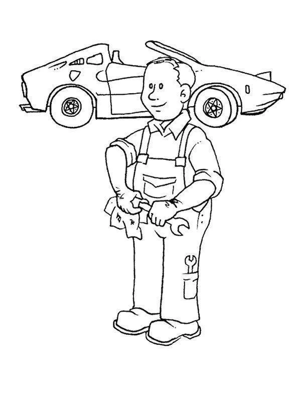 Desenho de Profissoes para colorir e imprimir: número 5